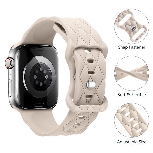 Nytt silikonarmband för Apple Watch Band 41mm 40mm 45mm 44mm 49mm 46mm 42mm armband iwatch ultra 2 series 10 SE 9 8 7 6 5 band white 49 46 45 44 42 mm