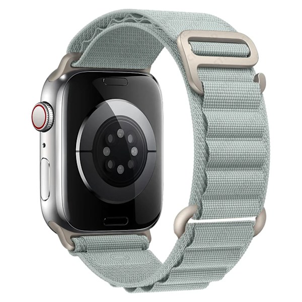 Alpine Armband för Apple Watch Armband 44mm 40mm 49mm 45mm 41mm 38mm 42mm Nylonarmband Iwatch Ultra 2 Series 9 3 4 5 6 7 8 SE Armband Fog Green 42mm 44mm 45mm 49mm