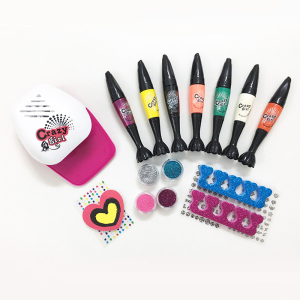 Kreativt set för barn Kosmetikaleksaker Nagellackstork present för flickor a
