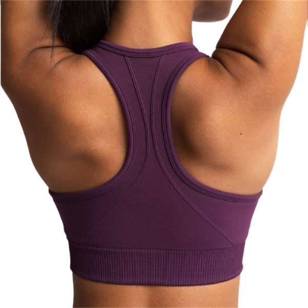Sport-BH för kvinnor Raceback Low Impact Workout Fitness Yoga BH Andas purple l