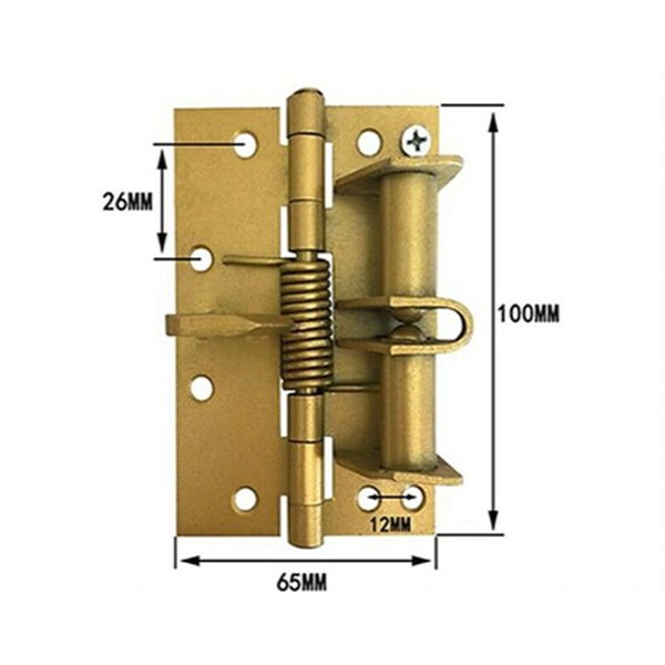 Fjädergångjärn för automatiska självstängande dörrar med 8 skruvar dörrstängande gångjärn golden