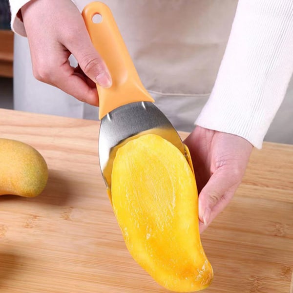 Multifunktionell Mango Slicer Hänghål Design Lätt att lagra Verktyg Kök Mångsidig fruktskärare yellow