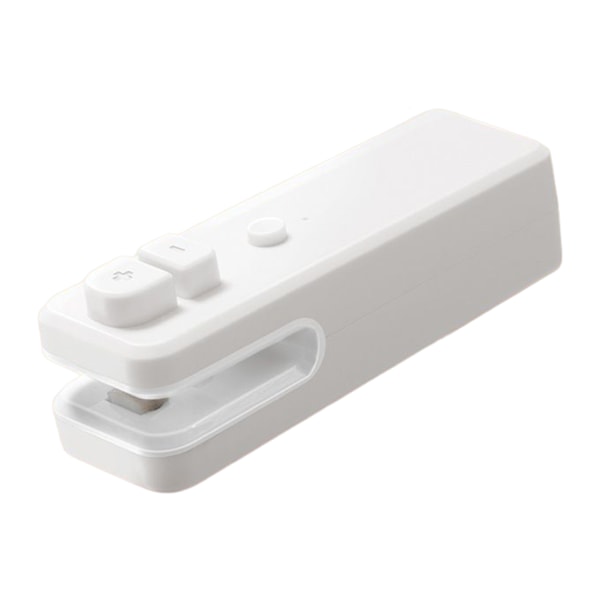 2-i-1 Magnetic Food Sealer Bärbar Handhållen Vacuum Sealer USB -uppladdningsbar påsåterförslutning för chipspåsar white