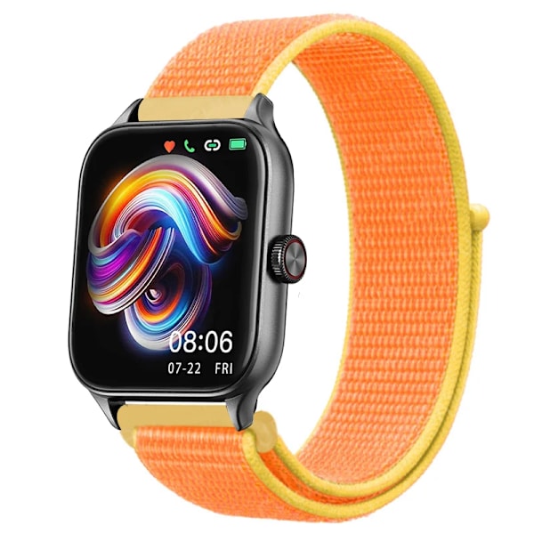 20mm 22mm Nylon Loop band för Amazfit GTS4/2/3/3pro/2e/GTS2 Mini/GTR 4 42mm/47mm/GTR2/2e/stratos armband Amazfit bip rem 40 light yellow 20mm