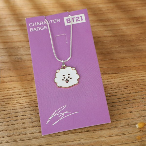 BT21 metalllegering halsband BTS Cartoon hängande prydnad present till K-Pop Fans sheep