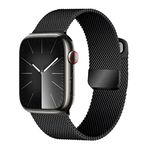 Milanese Armband för Apple Watch 10 46mm 42mm Band Magnetiskt Armband för iWatch Ultra 49mm 9 8 7 6 5 SE 45mm 41mm 44mm 40mm Armband Black Series 10 42mm