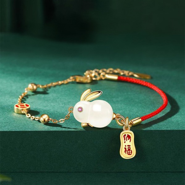 Bunny Smycken Armband Berlock Lätt Zodiac År Armring Handled Tillbehör för jul Födelsedagspresent Souvenirer 1