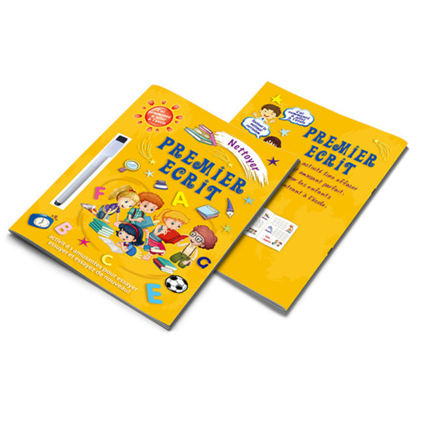 Böcker för barn Tidig utbildning Nummer/Brevbok Avtorkningsbara barn french alphabet 1