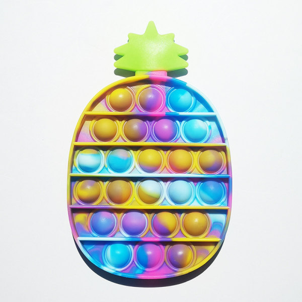 Push pop Bubble Fidget Sensory Toy Stress Relief for Homeschool och Office for Kid pineapple