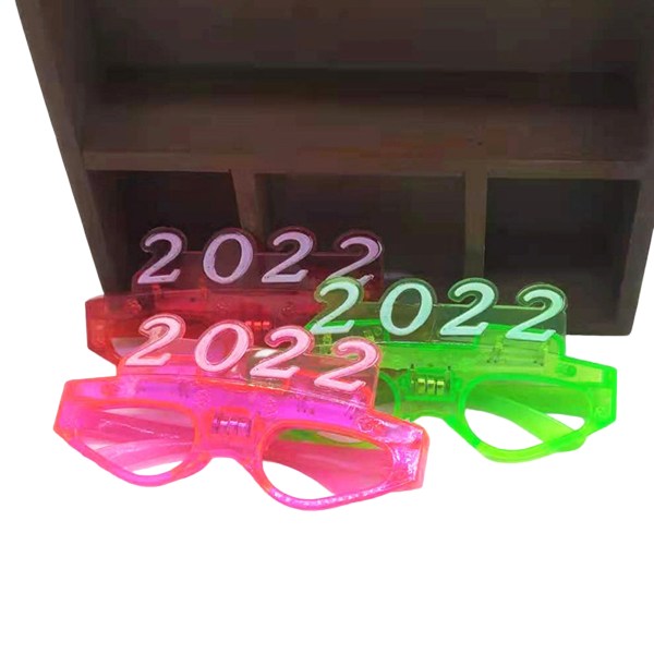 12st LED 2023 nyårsglasögon Party gynnar neonfärger lyser i mörkt Ljusande leksaker för barn Vuxna semester födelsedag default