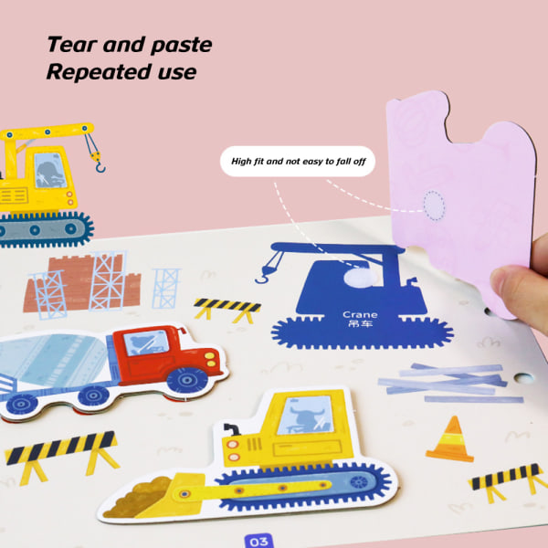 Upptagen bok Sensoriska pedagogiska leksaker Teman Lärande Upprepad användning för pojkar Flickor c