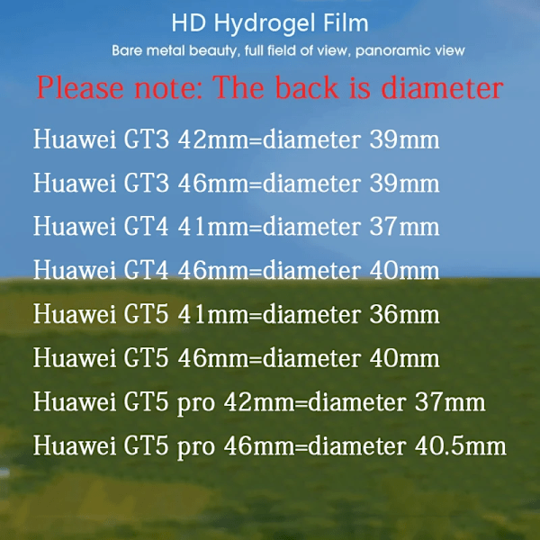 Skärmskydd för Huawei Watch GT4/GT5 41mm 46mm Smartwatch Hydrogel Film för Huawei Watch GT3/GT5 Pro 42mm 46mm Ej Glas For GT3 42mm 3PCS