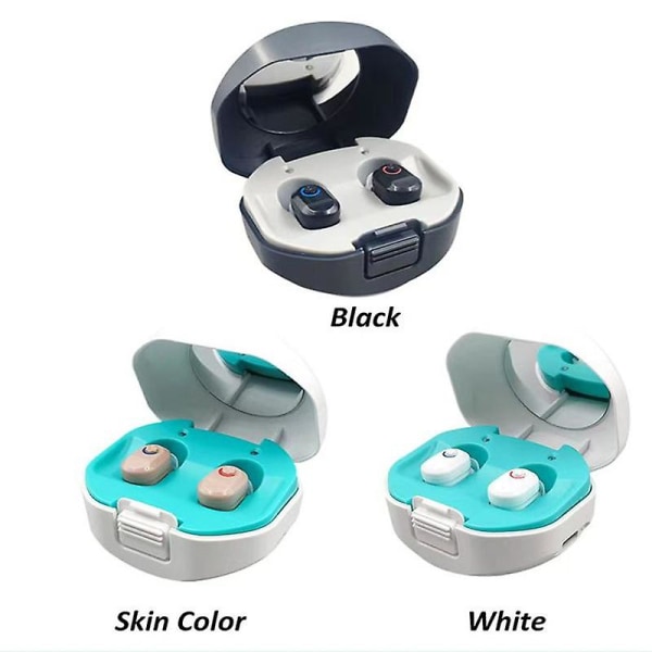Digitala hörapparater Laddningsbar digital hörapparat med case Audifonos hörapparat Hörselförstärkare för äldre white