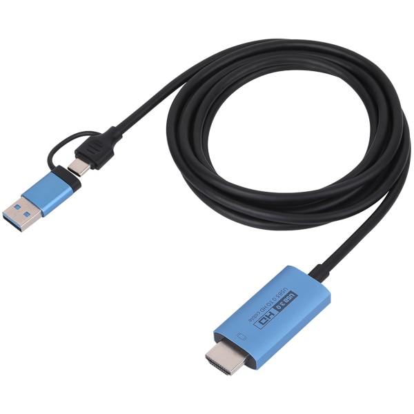 USB typ C till HDMI-kompatibel kabel med 1080P 60Hz utgång Samma skärmlinje för USB standardgränssnittsenheter default