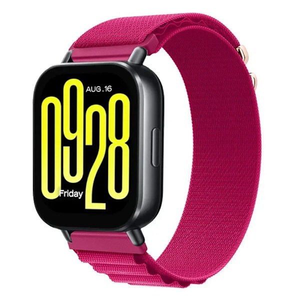 22mm 20mm Alpine Loop Armband för Redmi Watch 5 Lite Nylon Sport Andningsbart Armband Klockarmband Redmi Watch 5 Active Tillbehör Rouge red for width 20mm