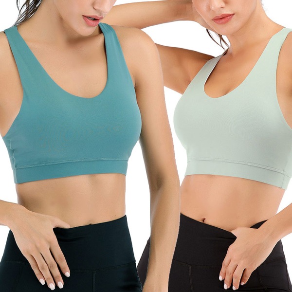 Träningssportsbehåar för kvinnor Andas Löpning Yoga Top Fitness Rygglösa Kläder med a m