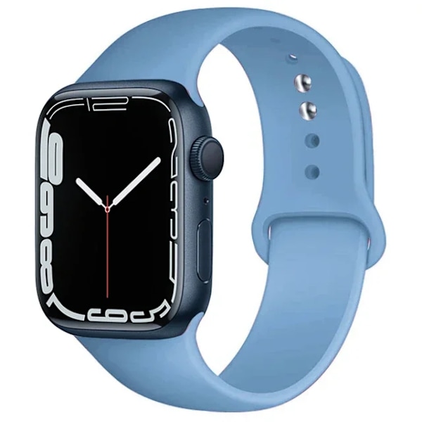 Silikonarmband för Apple Watch-remmar 49mm 40mm 44 mm 45mm 46mm 42mm 41mm 38mm sportarmband iWatch serie 10 9 8 3 SE ultra 2 76 Clear fog blue 38 40 41 S10-42mm ML