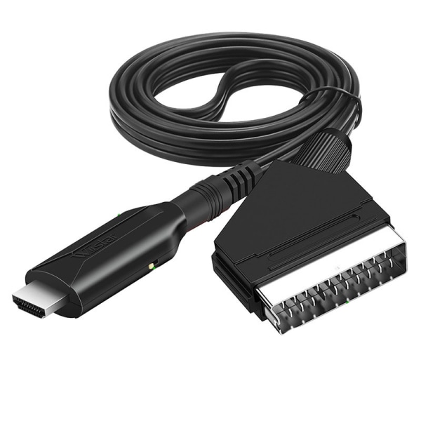 Scart till HDMI-kompatibel omvandlare Plug And Play-ljudtillbehör med kraftfull kompatibilitet för HDMI-kompatibel 720P/1080P default