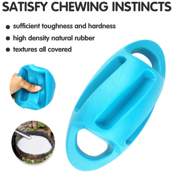 Pet Dog Chew Toy med Rugby Form Slitstark Vattentät Bittålig Flytbar Lång a