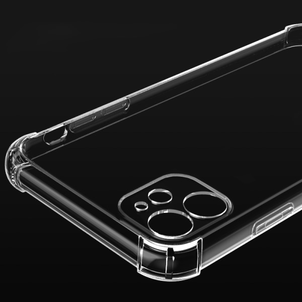 Phone case med fyrhörnig krockkudde Transparent case för Iphone phone 11