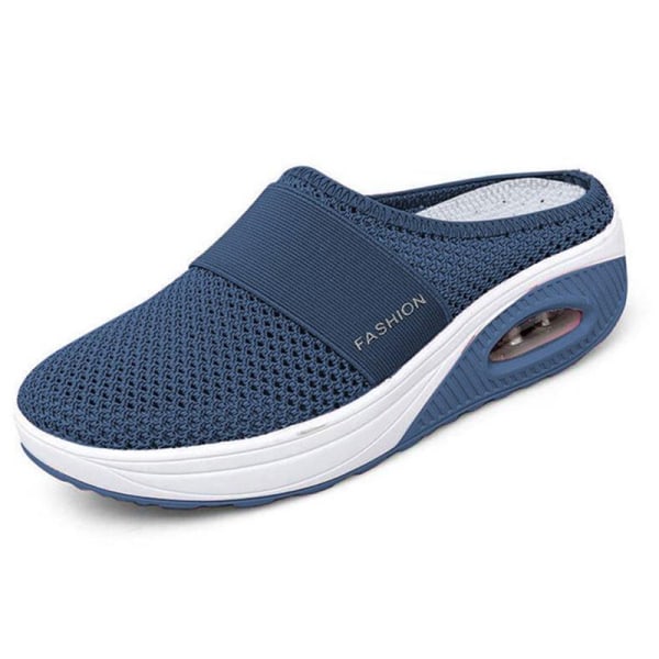 Air Cushion Walking Shoes Andas Casual Mesh Slip on Walking Shoes For Outdoor Indoor New black 38