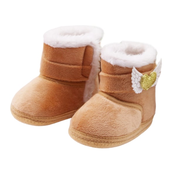 Baby Girl Plysch Vinter Snö Boots Bevingade Hjärta Hög Topp Tjockfodrade plyschskor red size 12