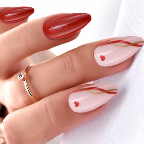 Elegant stil press-på naglar Charmig bekväm att bära för Finger Nail DIY hemma jelly glue model