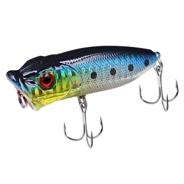 Flytande vatten artificiellt bete Återanvändbart lysande fiskebete Vågklättrande propellertraktordrag 7cm11,5g blue body