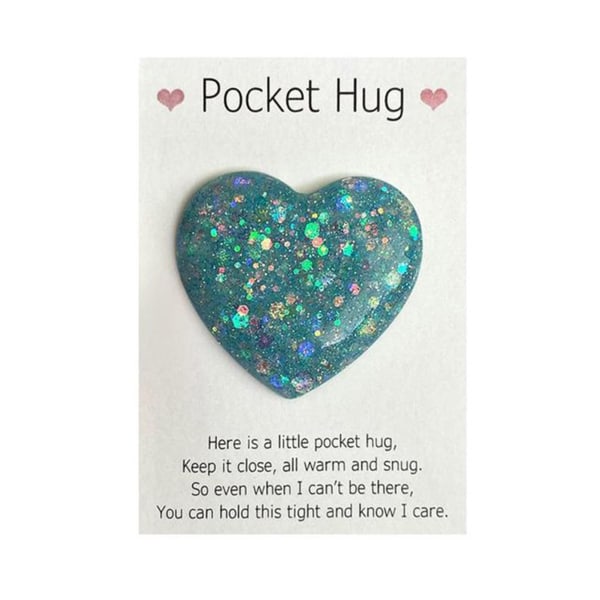 Särskild Pocket Heart Kram minnessak och prydnad ger glädje för tjejer som älskar kvinnor k
