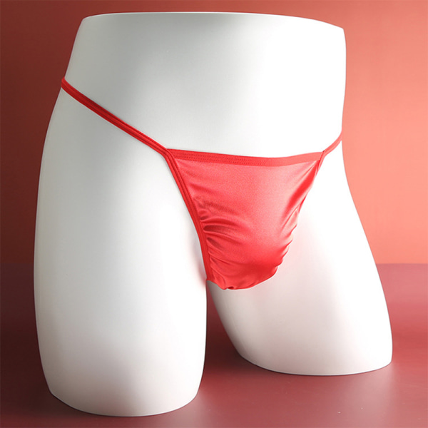 Herr G-String String String Satin Underkläder No Trace Låg midja T-Back Dam Sextrosor för red 2xl