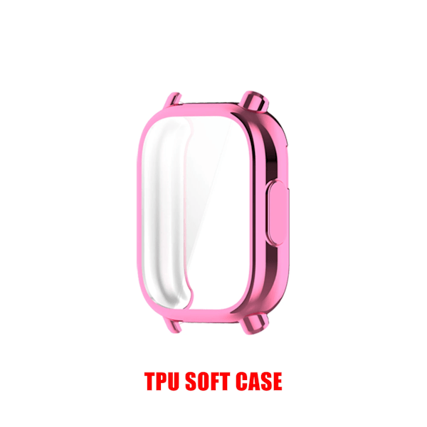 Skärmskyddsfodral med full täckning för Xiaomi Redmi Watch 5 Active Lite Fodral Härdat Glas Anti-repor Film Stötfångare Skyddande Pink TPU ForRedmiWatch5