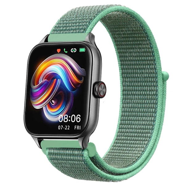 20mm 22mm Nylon Loop band för Amazfit GTS4/2/3/3pro/2e/GTS2 Mini/GTR 4 42mm/47mm/GTR2/2e/stratos armband Amazfit bip rem 31 Spearmint 22mm