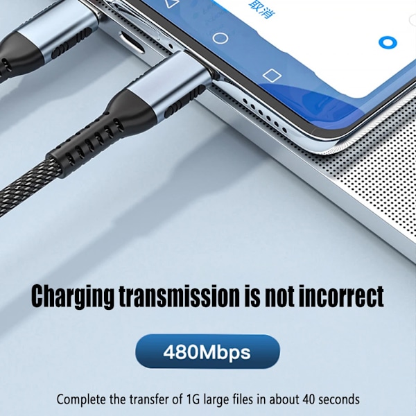UGOURD PD240W Ultrasnabb Laddningskabel Typ Usb C 100W typ c Laddarkabel för iphone 15 xiaomi MacBook Pro Med E-Marker-chip UFT 240W 5A 1.2m