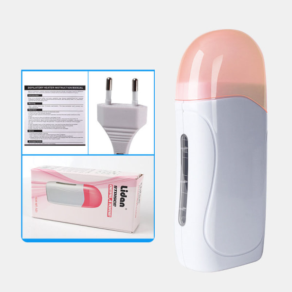 Vax hårborttagning Bärbar Epilator Roll On Depilatory Heater Paraffin Epilation pink us plug