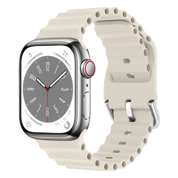 Ocean Band för Apple Watch Armband 45mm 44mm 40mm 41mm 42mm 38mm serie 7 6 3 se 8 45 mm Silikonarmband iWatch ultra 49mm Rem Starlight 38mm 40mm 41mm