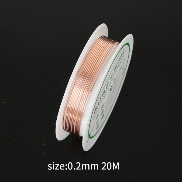 0,2-1 mm koppartråd smycketråd för armband halsband färgglada pärlor trådar red copper 0.2mm 20m