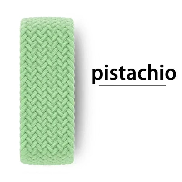 Armband för Apple Watch Series 10 46mm 42mm 9 7 8 5 SE 6 44mm 45mm 40mm 38 41mm Ultra2 49mm armband correa Flätad Solo Loop Rem pistachio 38 40 41 S10-42mm-XS