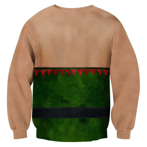 Herr Dam Jultröja Tröjor Sweatshirts 3D Elf Boobs Långärmad Topp gk109 xxl