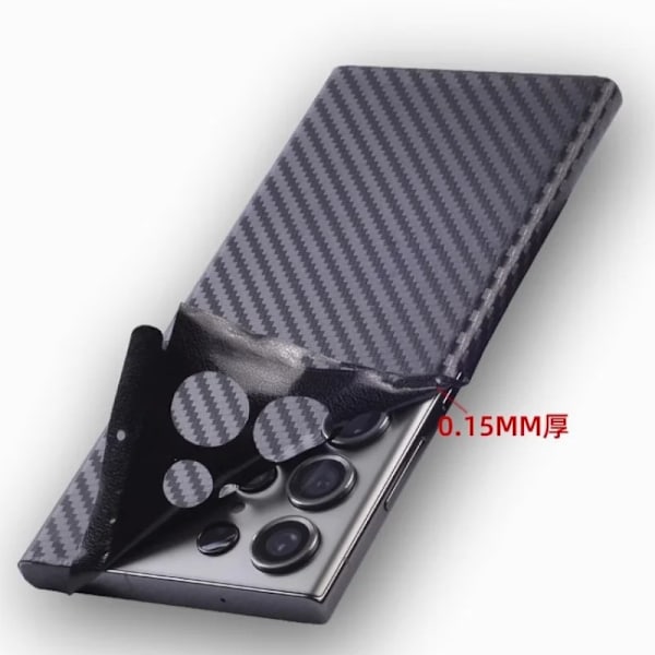 Kolfiber Baksida Film För Samsung Galaxy S24 Ultra S24Plus s24 Fulltäckande Skärmskydd Baksida För Galaxy S24Ultra Mjuk Film Leather pattern For S24 Plus