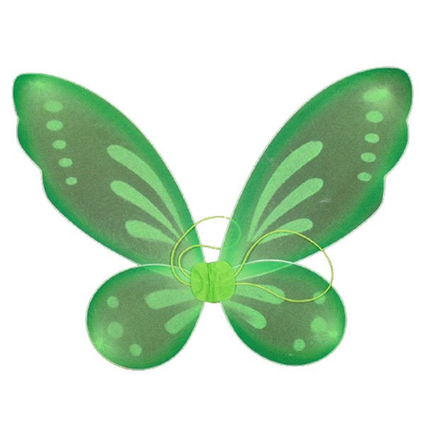 Fairy Genie Wings Kostym Toddler Klä upp Fjärilsformade vingar med elastiskt snöre för flickor green