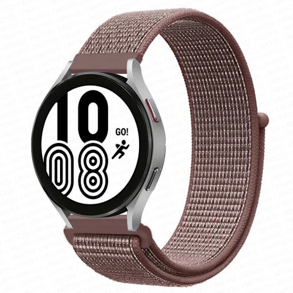 Nylon Loop Band för Samsung Galaxy Watch 6 4 7 classic/5 Pro/active 2/Gear S3 20mm/22mm Armband Huawei watch GT 2e 3 pro rem smokey mauve 38 22mm