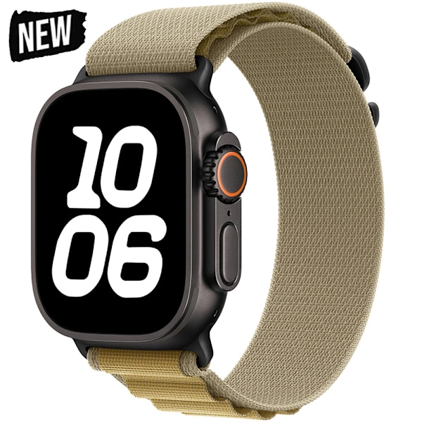 Alpine för Apple Watch 10 42/46mm Armband 44mm 40mm 45mm 41mm 38mm Correa Nylonarmband iWatch Series 7 6 3 5 Se 8 9 Ultra2 49mm Dark Green 38mm 40mm 41mm