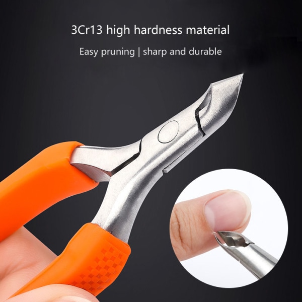 Remove Dead Skin Clipper Cuticle Cutter Remover Trimning Manikyr Nail Art Tool orange