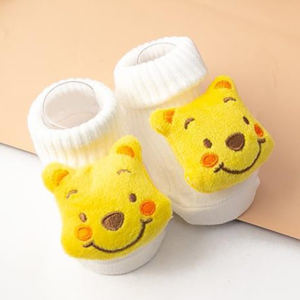 Toddler Baby's Cotton Floor Socks Mid-Top Knitted Indoor Shoe with Cartoon Decor style 17 s