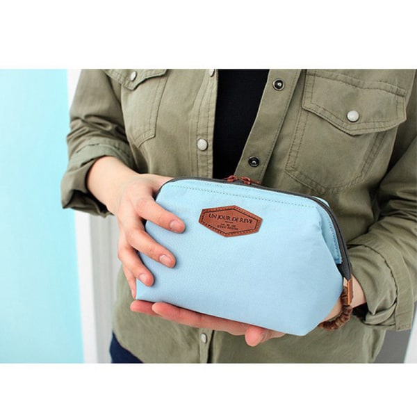 Beauty Cute Women Lady Travel Makeup Bag Cosmetic Pouch Clutch Handbag Casual Purse dark blue