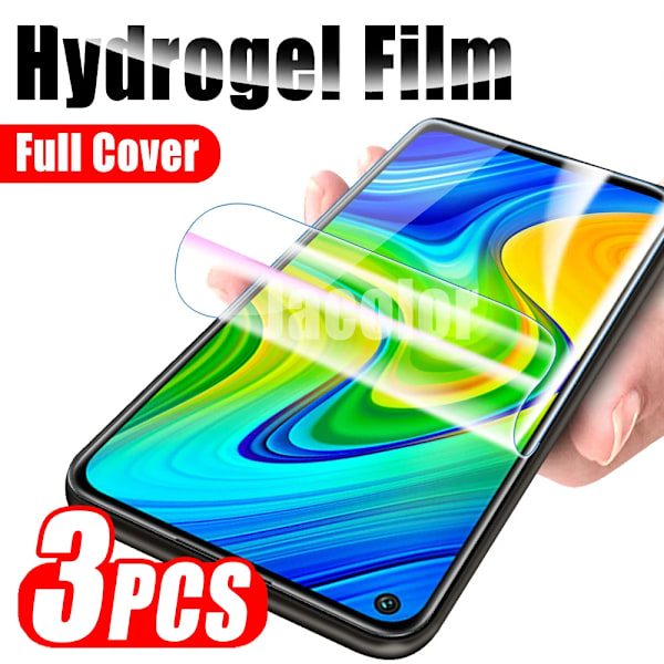 1-3st Främre Hydrogel Film För Xiaomi Redmi Note 9S 9 S Pro 9Pro Telefonskärmskydd Vattengel För Note9 Note9Pro Inte Glas 3PCS For Redmi Note 9