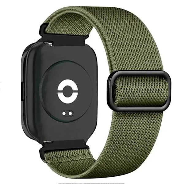 20mm 22mm Universal Nylonrem för Xiaomi Redmi Watch 5 3 Active/Lite Sport Andningsbart Band Elastiskt Ersättningsarmband Khaki Gr 22mm