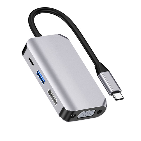 4 i 1 USB Hub Dockningsstation 4K Video Transmission Quick Converter för Mac Pro för Samsung Type C default