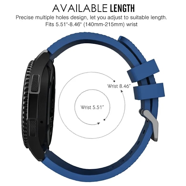 22mm Silikonarmband för Samsung Watch 3/Gear S3 Frontier/Huawei Watch 5 GT5-4 Pro Armband Klockarmband Amazfit BIP 6/Balance 2/GTR4 Brown For 22MM