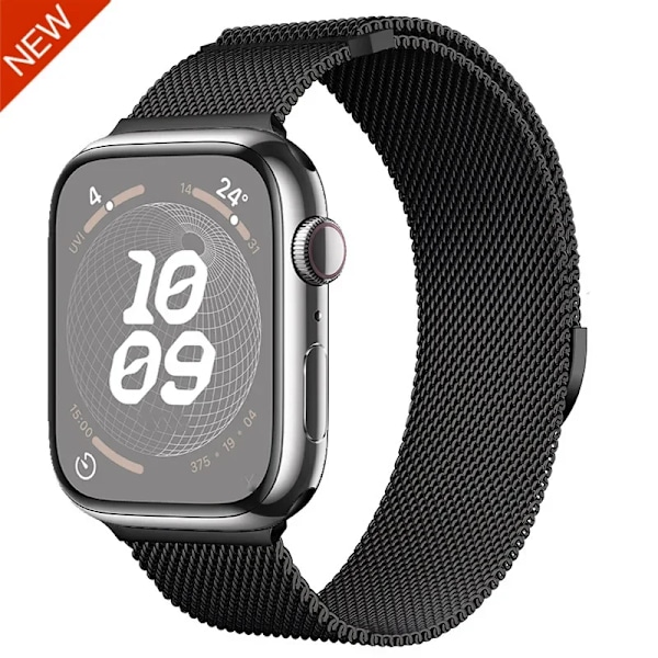 Milanese Armband för Apple Watch 10 46mm 42mm Band Magnetiskt Armband för iWatch Ultra 49mm 9 8 7 6 5 SE 45mm 41mm 44mm 40mm Armband Army green Series 10 42mm